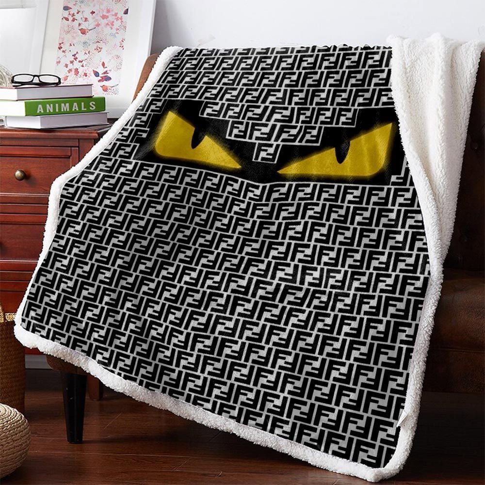 Fendi fashion luxury brand premium blanket fleece home decor 121 Blanket Fleece