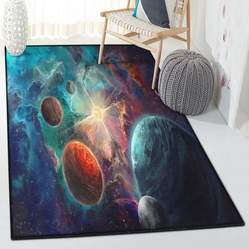 Galaxy carpets for living room, galaxy rug Rectangle Rug