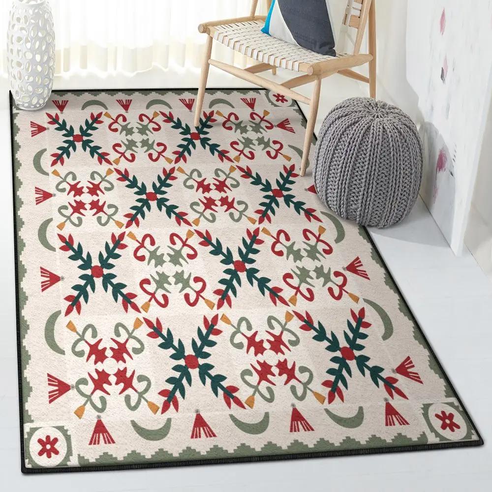 Gardener washable rugs, hawaiian flower garden rug Rectangle Rug