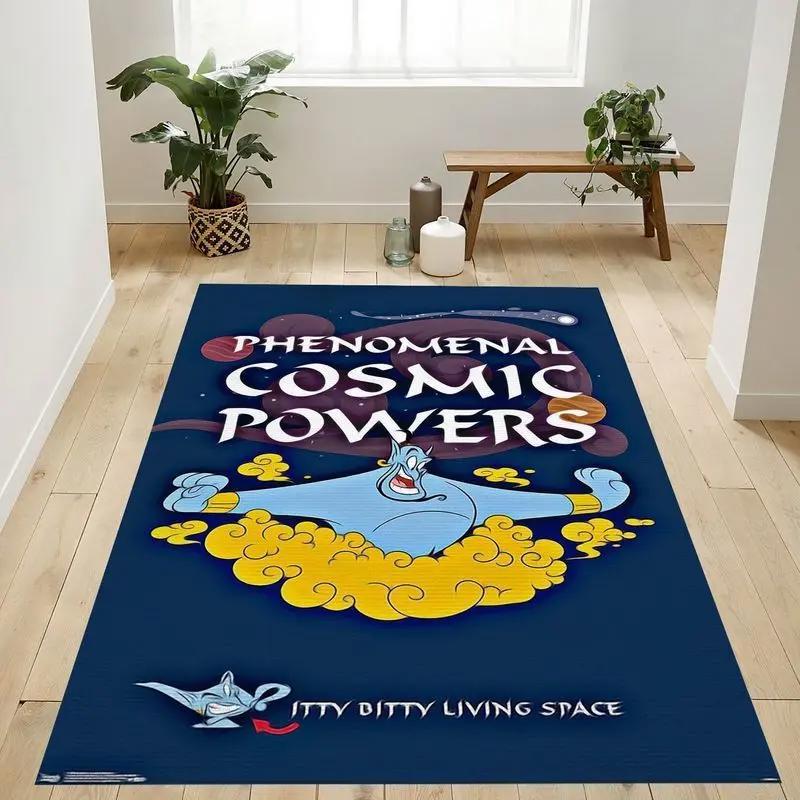 Genie disney aladdin cosmic powers area rug living room and bed room rug Rectangle Rug