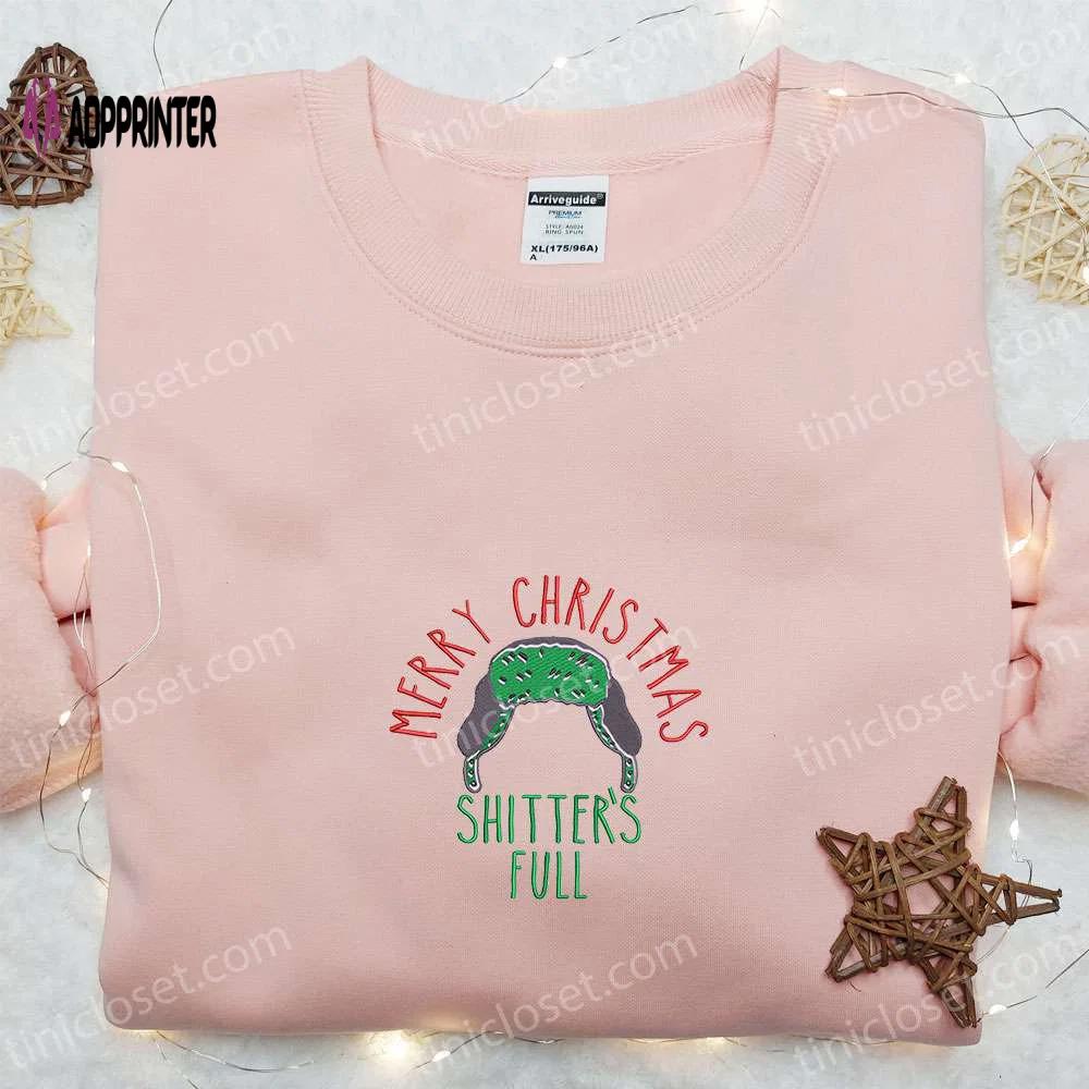 Get festive with merry christmas shitters full shirt & hoodie – best family christmas gifts! Embroidered Shirt