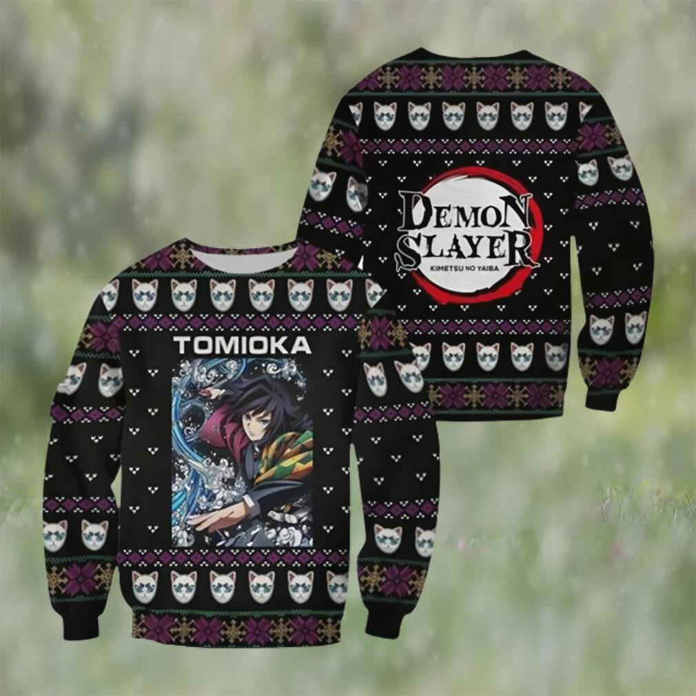 Giyu tomioka ugly christmas sweater demon slayer anime xmas gift Christmas Ugly Sweater