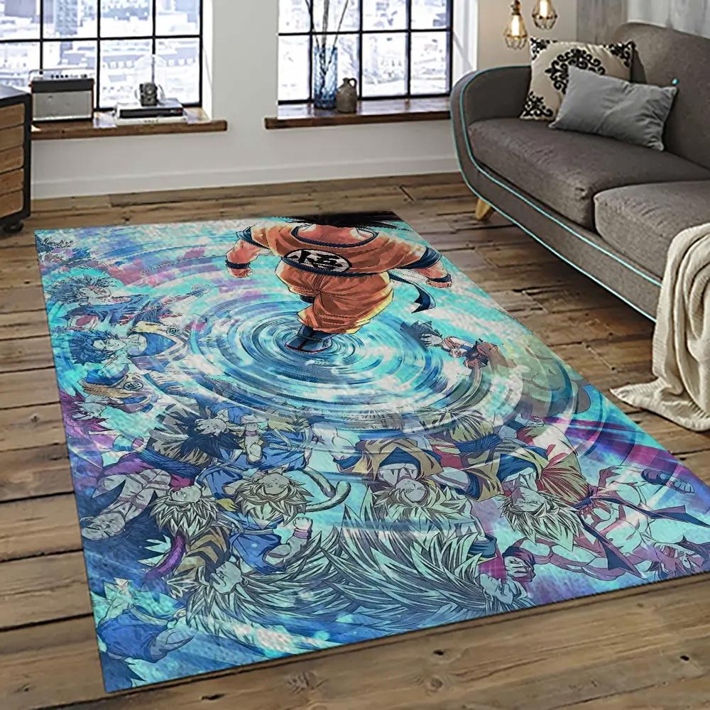 Goku characters cartoon movie carpet rectangle area rug for living room bedroom decor gku66 Rectangle Rug