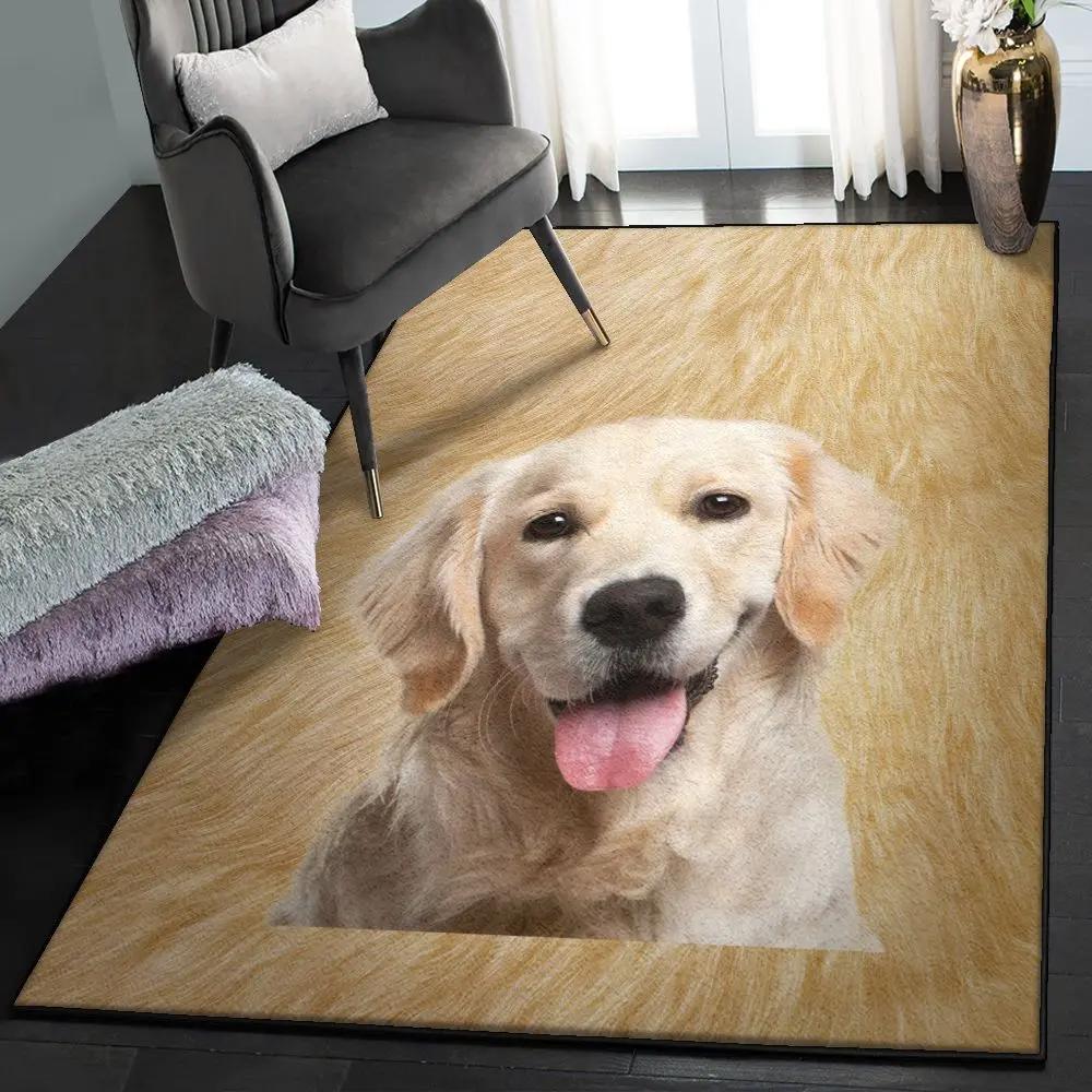 Golden retriever dog area rugs, golden retriever gs cl rug Rectangle Rug