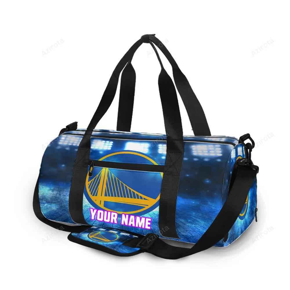 Golden state warriors emblem texture stadium personalized name travel bag gym bag 63 Travel Bag
