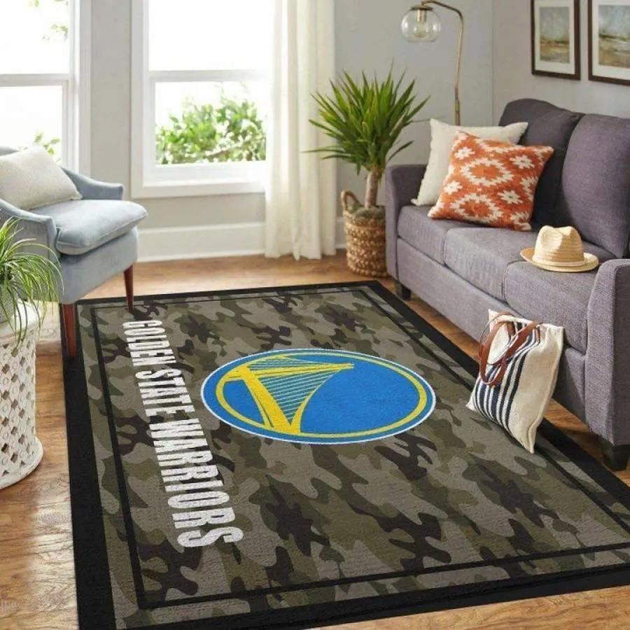 Golden state warriors football team logo carpet rug living room 20030533 Rectangle Rug