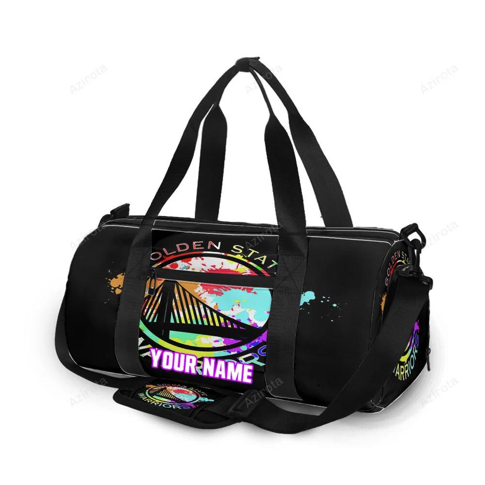 Golden state warriors water color personalized name travel bag gym bag 421 Travel Bag