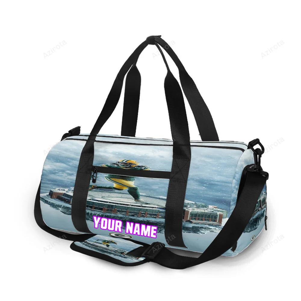 Green bay packers davante adams no17 v4 personalized name travel bag gym bag 393 Travel Bag