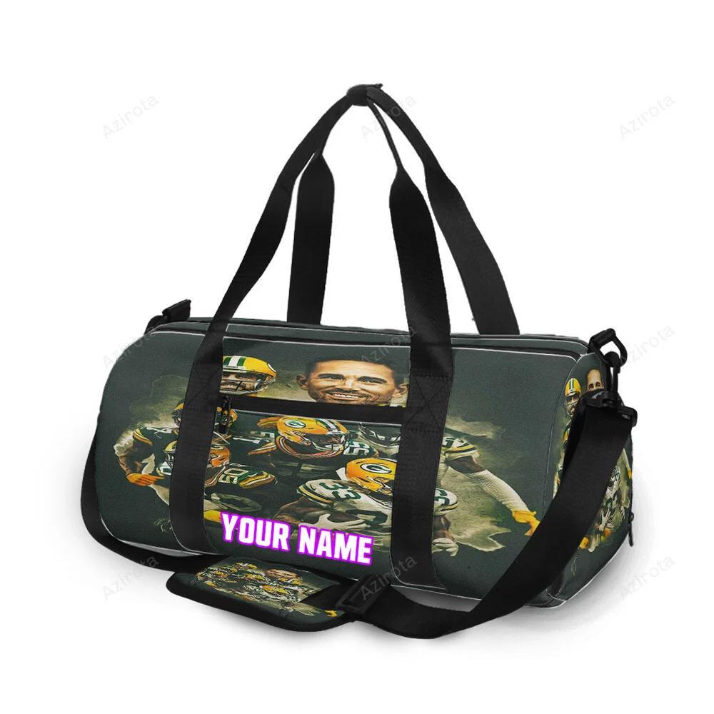 Green bay packers player team v5 personalized name travel bag gym bag 1329 Travel Bag