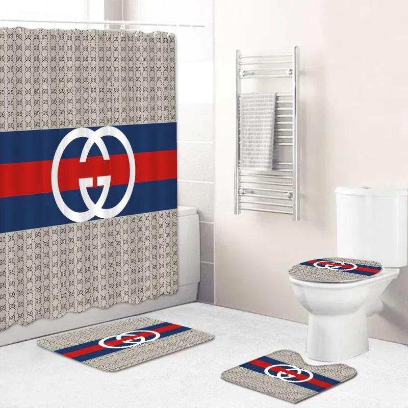 Gucci - style bathroom set luxury fashion brand hypebeast bath mat home decor Bathroom Set