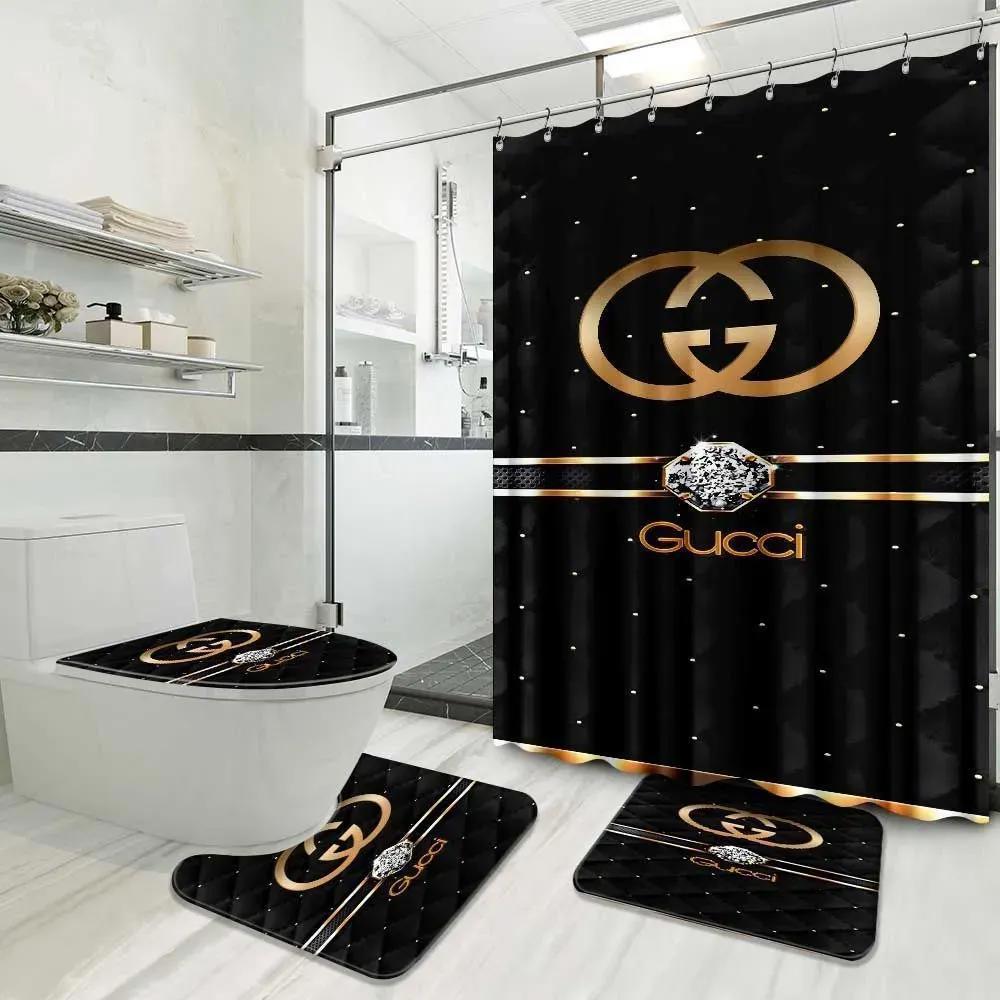 Gucci bath mat luxury fashion brand bathroom sets hypebeast home decor Bathroom Set
