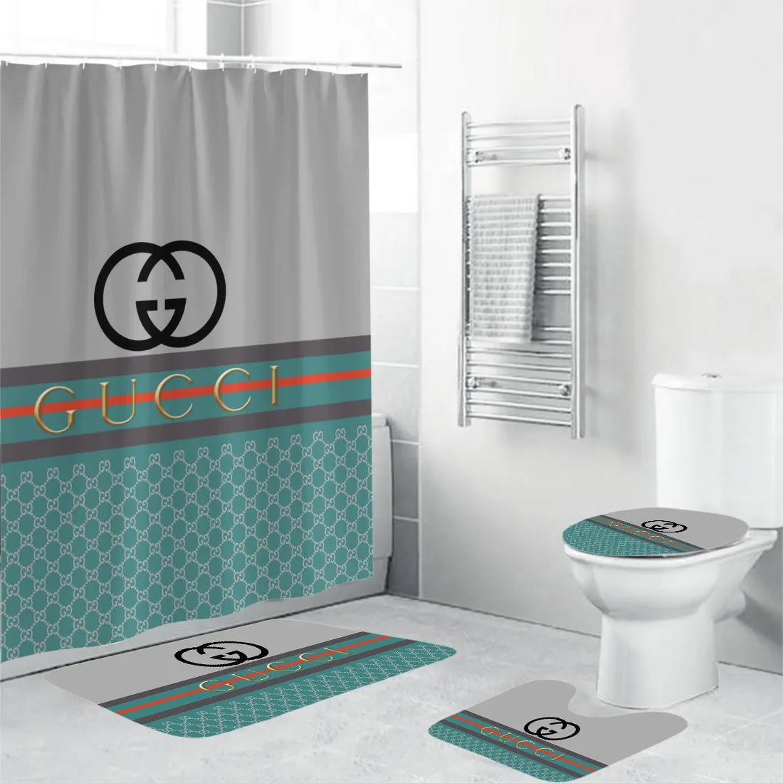 Gucci bathroom set bath mat luxury fashion brand hypebeast home decor Bathroom Set