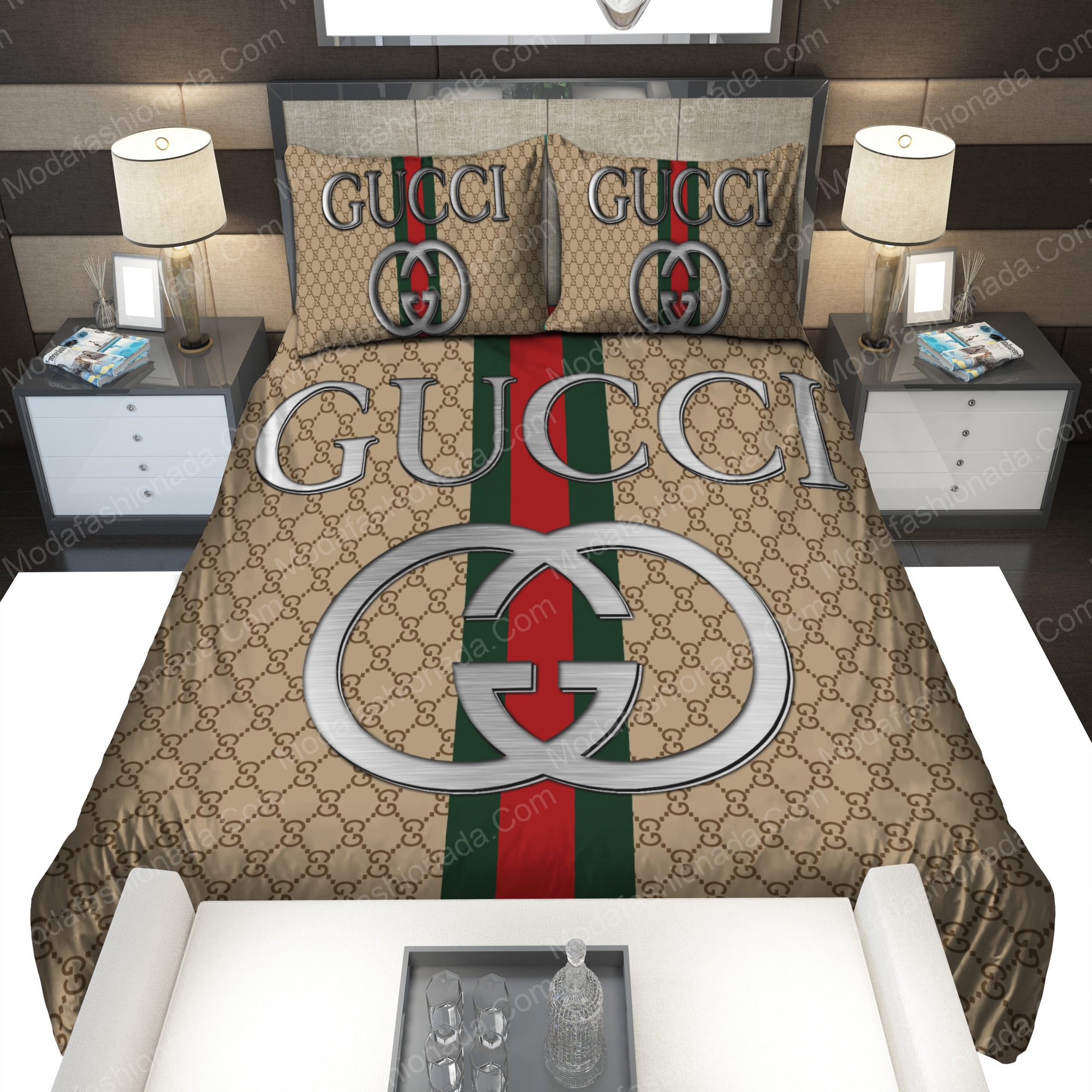 Gucci  Bedding Sets bedspread covers sheets home decor Bedroom ideas blankets duvet bed linen bedclothes