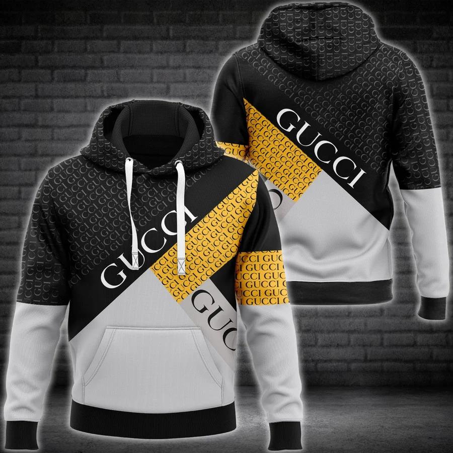 Gucci black white luxury brand premium hoodie for men women Hoodie 3D