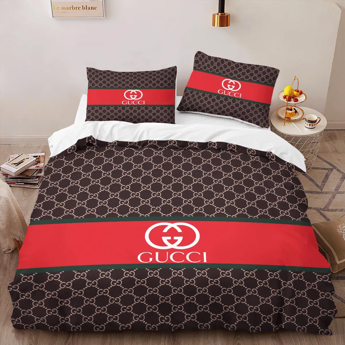 Gucci limited edition luxury brand high-end bedding sets, bedroom decor , thanksgiving decorations for home best luxury bed sets gift thankgivings and christmas Bedding Sets