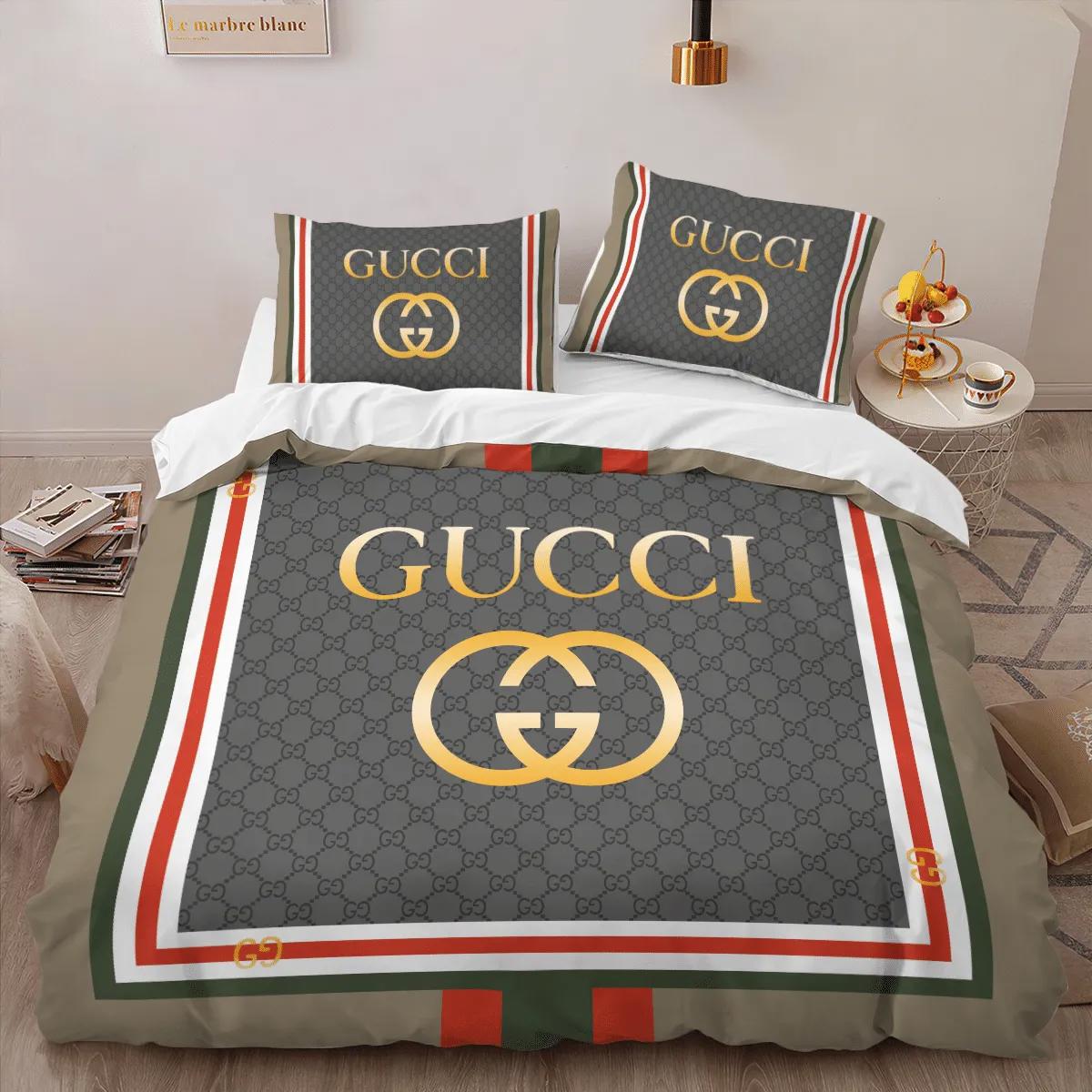 Gucci limited luxury brand high-end bedding sets, bedroom decor , thanksgiving decorations for home best luxury bed sets gift thankgivings and christmas Bedding Sets