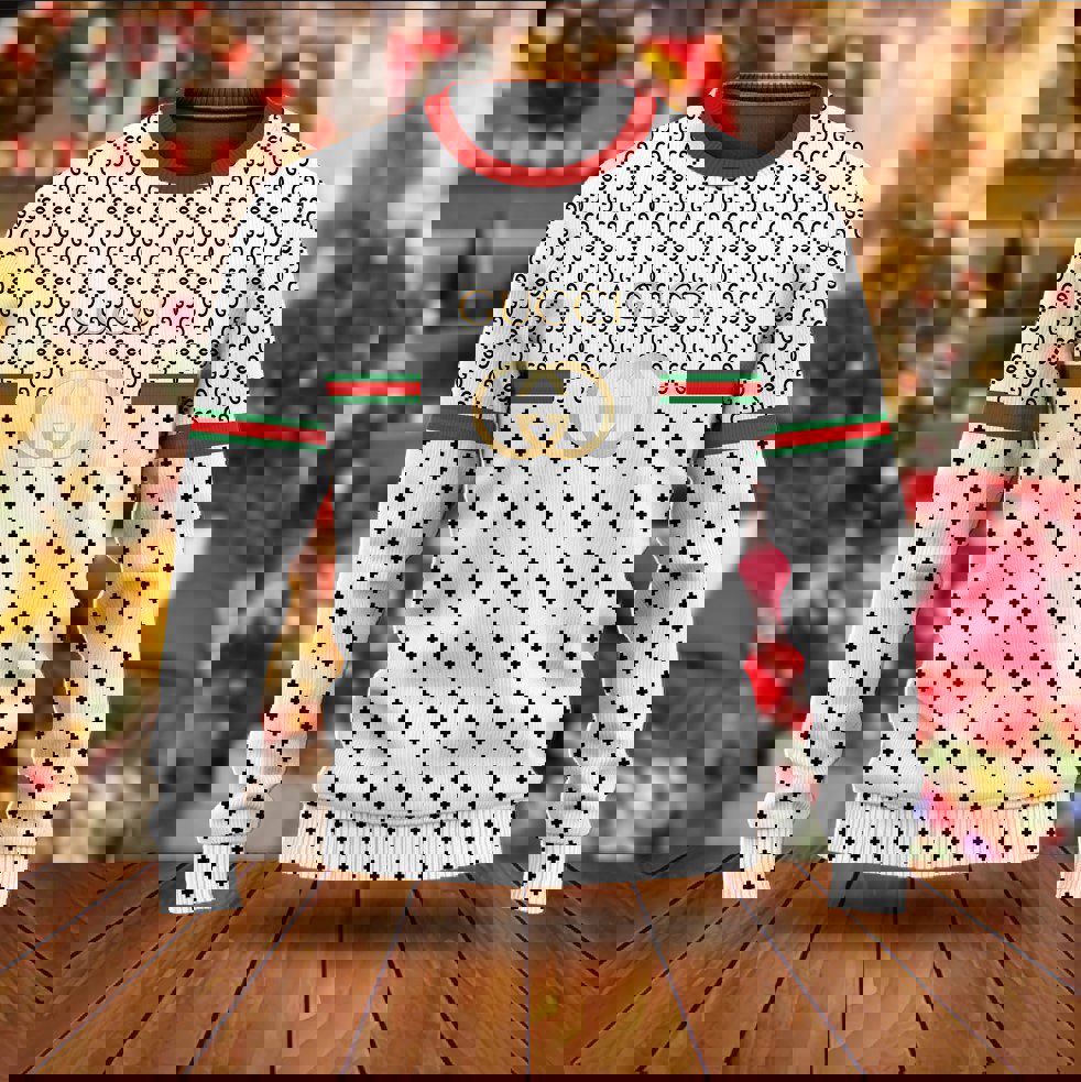 Gucci luxury ugly christmas sweaterhot 2025 style 689 Christmas Ugly Sweater