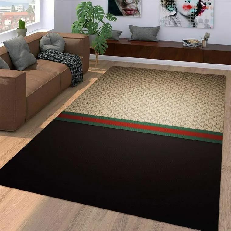 Gucci retro logo type 338. Upgrade Your Living Room with Luxury Home Decor: Area Carpets, Floor Decor, Door Mats, and Hot Gift Items with style a High-End Fashion Brand Rectangle Rug