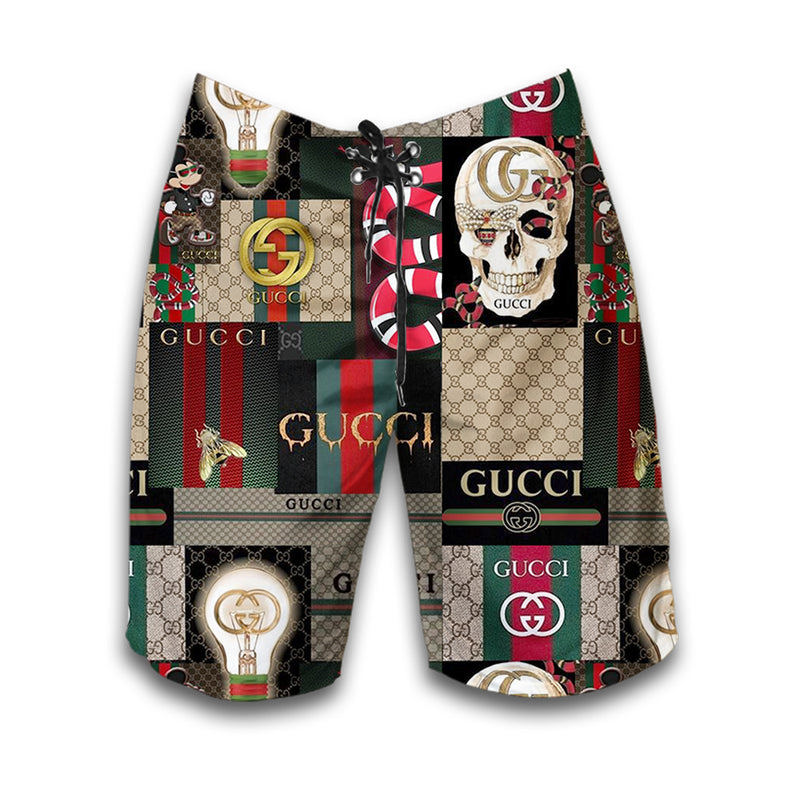 Gucci skull luxury brand all over print shorts for men luxury summer outfit trending 2023 38 Shorts For Ment