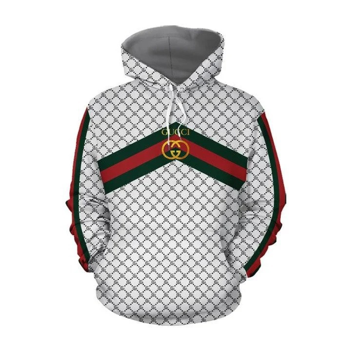 Gucci white luxury brand premium hoodie for men women Hoodie 3D