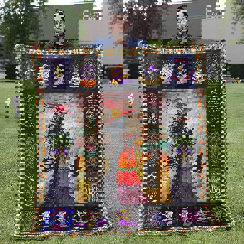 Halloween decorations halloween blankets and throws - beautiful fantasy witch with her cat quilt blanket - witch theme gift for halloween Quilt Blanket