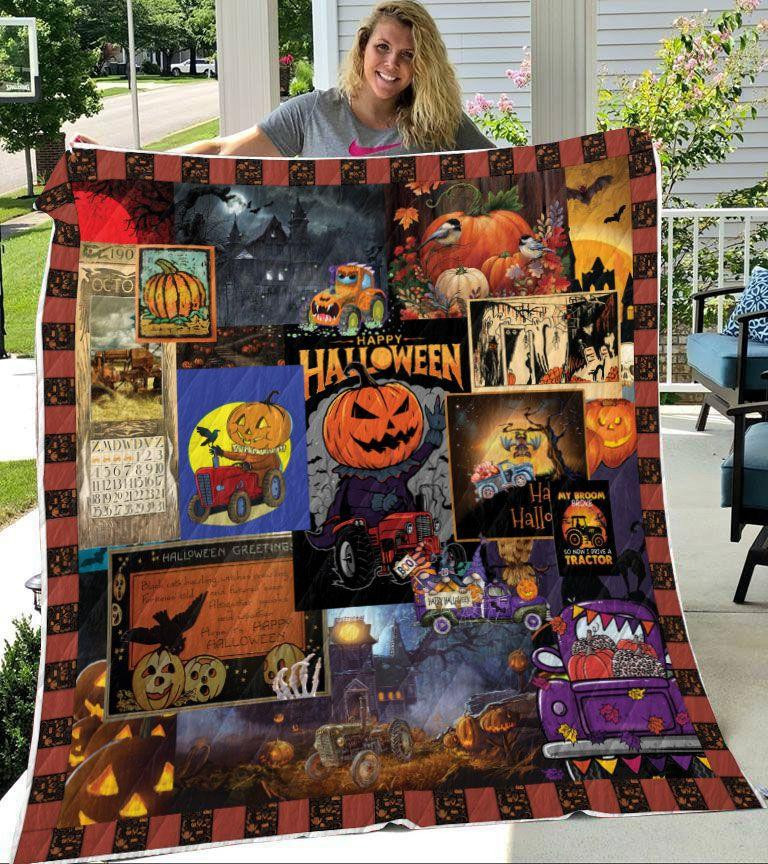 Halloween decorations happy halloween blanket – my broom broke quilting presents for halloween Quilt Blanket