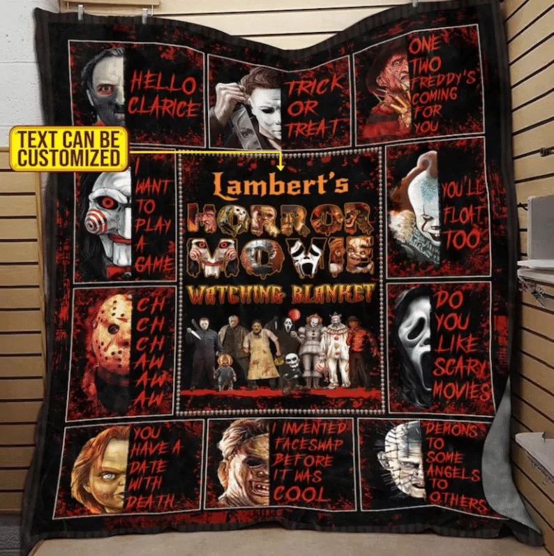 Halloween decorations personalized horror movie halloween quilt blanket Quilt Blanket