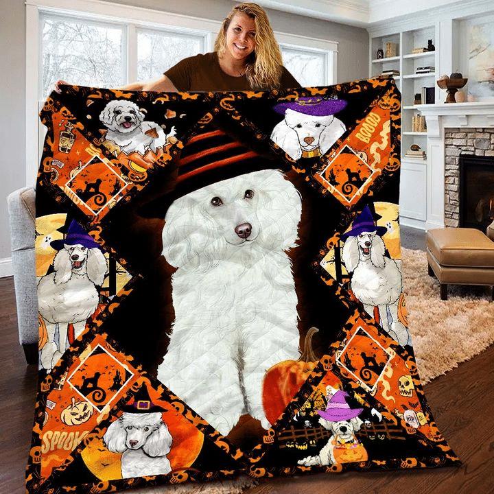 Halloween decorations poodle halloween quilt blanket Quilt Blanket
