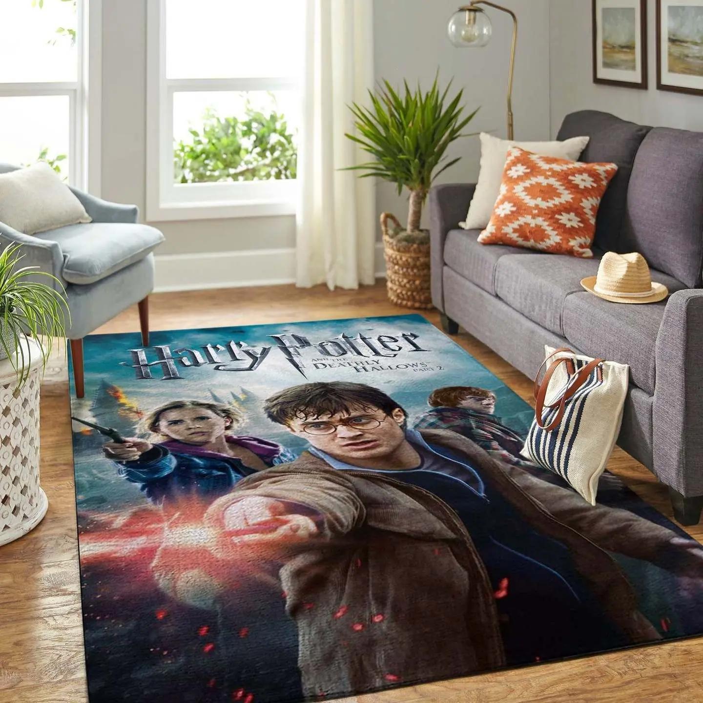 Harry potter slytherin area rug living room rug home decor home decor bedroom living room decor Rectangle Rug