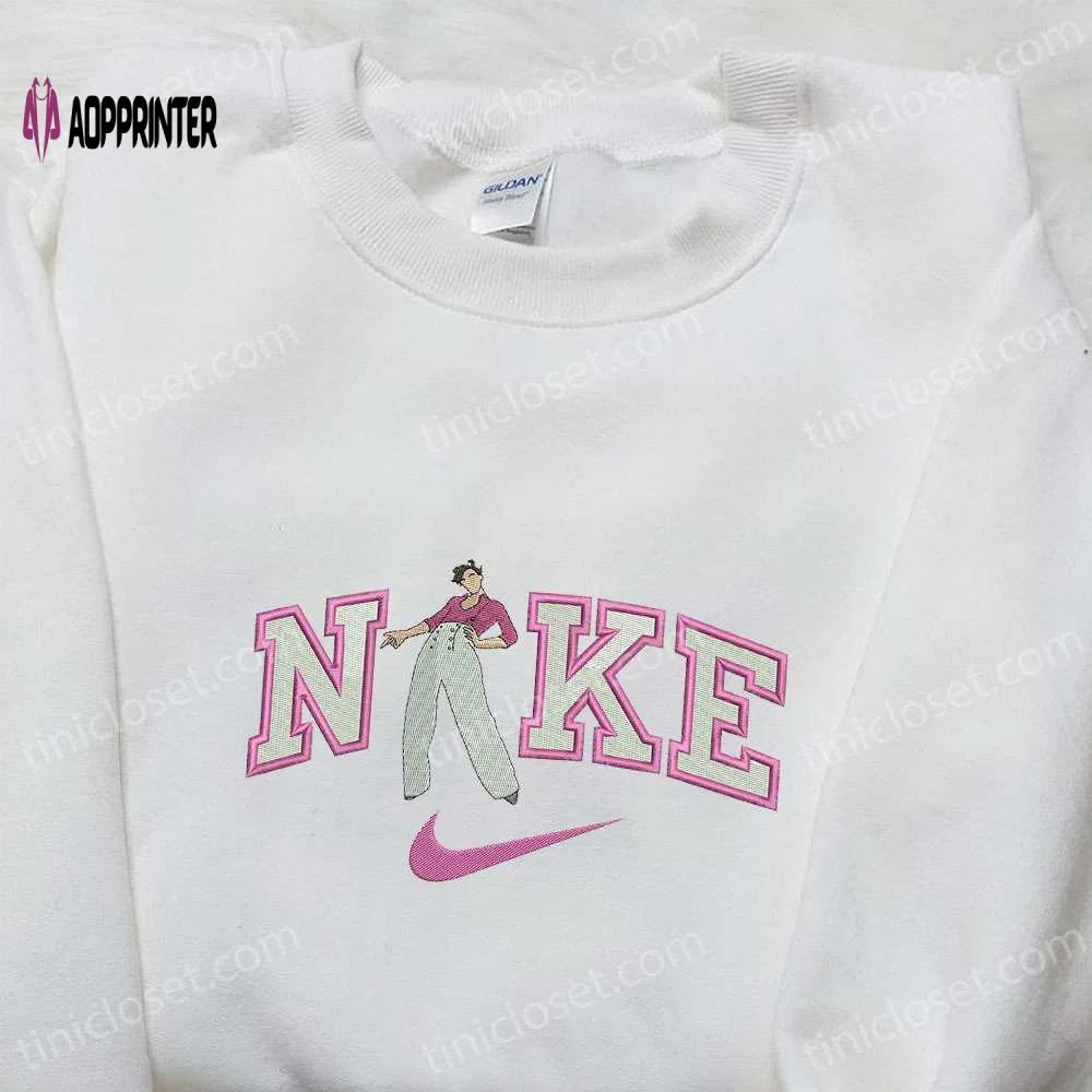 Harry styles x nike celebrity embroidered tshirt – stylish nike-inspired shirt perfect family gift! Embroidered Shirt