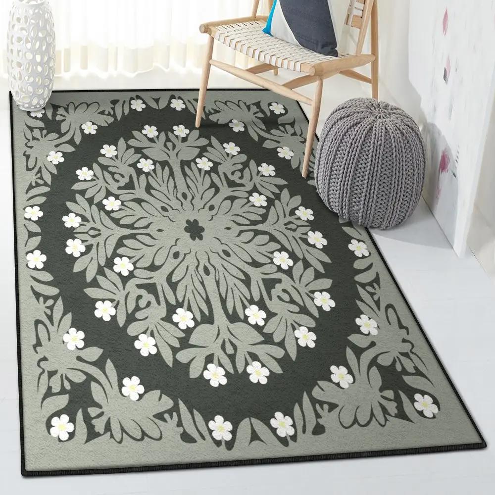 Hawaii area rugs for living room, hawaiian flower rug Rectangle Rug
