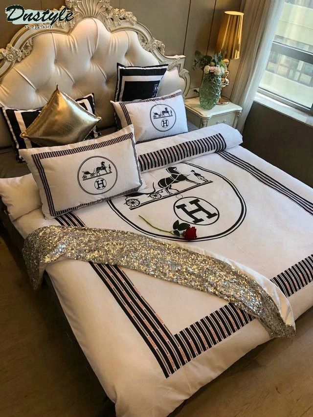 Hermes paris logo type 2008 Bedding Sets sheets bedclothes home decor duvet bedspread blankets bed linen premium fashion brand hyperbeast Bedroom luxury ideas covers