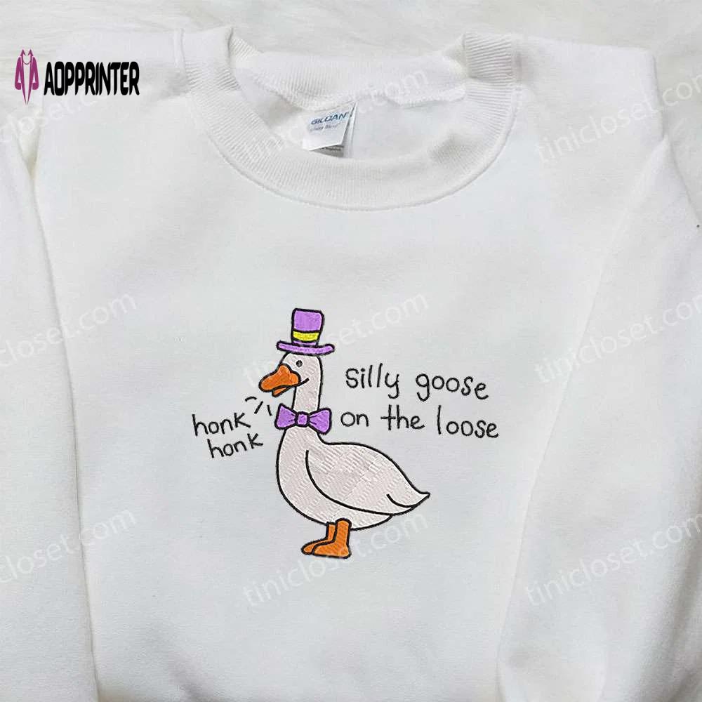 Honk honk silly goose on the loose embroidered shirt – animal & funny tee Embroidered Shirt