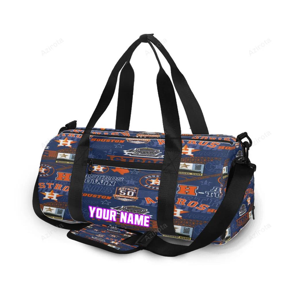 Houston astros emblem v13 personalized name travel bag gym bag 2145 Travel Bag