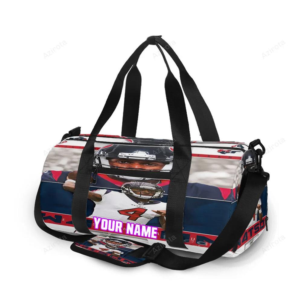 Houston texans deshaun watson1 personalized name travel bag gym bag 326 Travel Bag