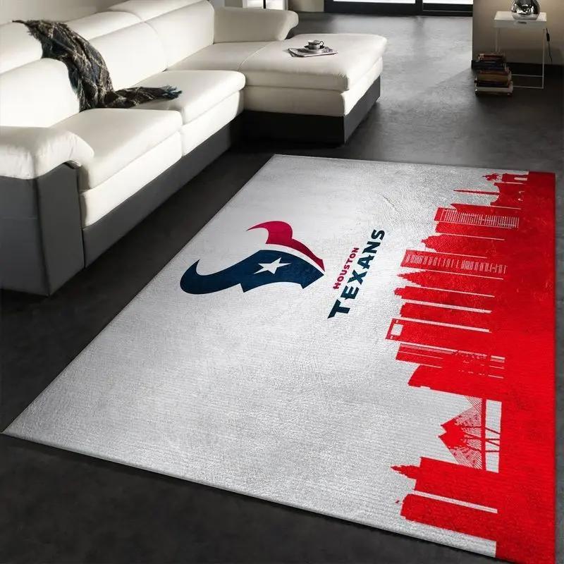 Houston texans nfl 28 area rug living room and bed room rug regtangle carpet Rectangle Rug
