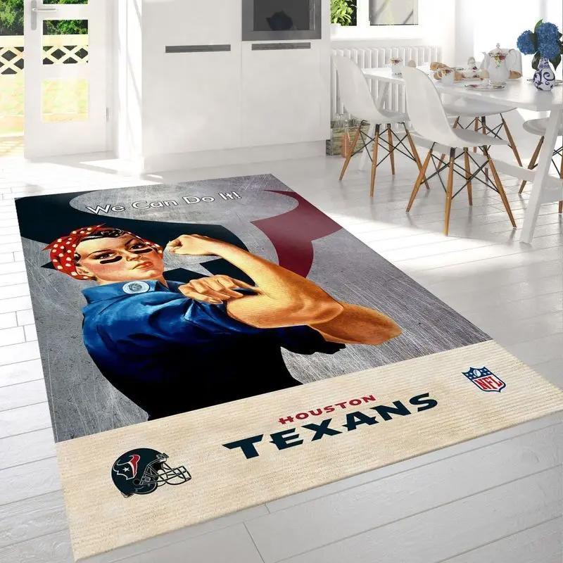 Houston texans nfl 4 area rug living room and bed room rug regtangle carpet Rectangle Rug