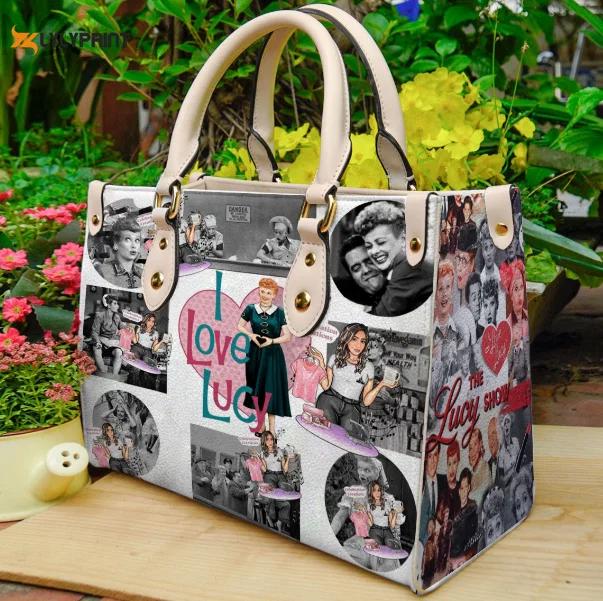 I love lucy 3 leather handbag gift for women 4194 Women Leather Hand Bag