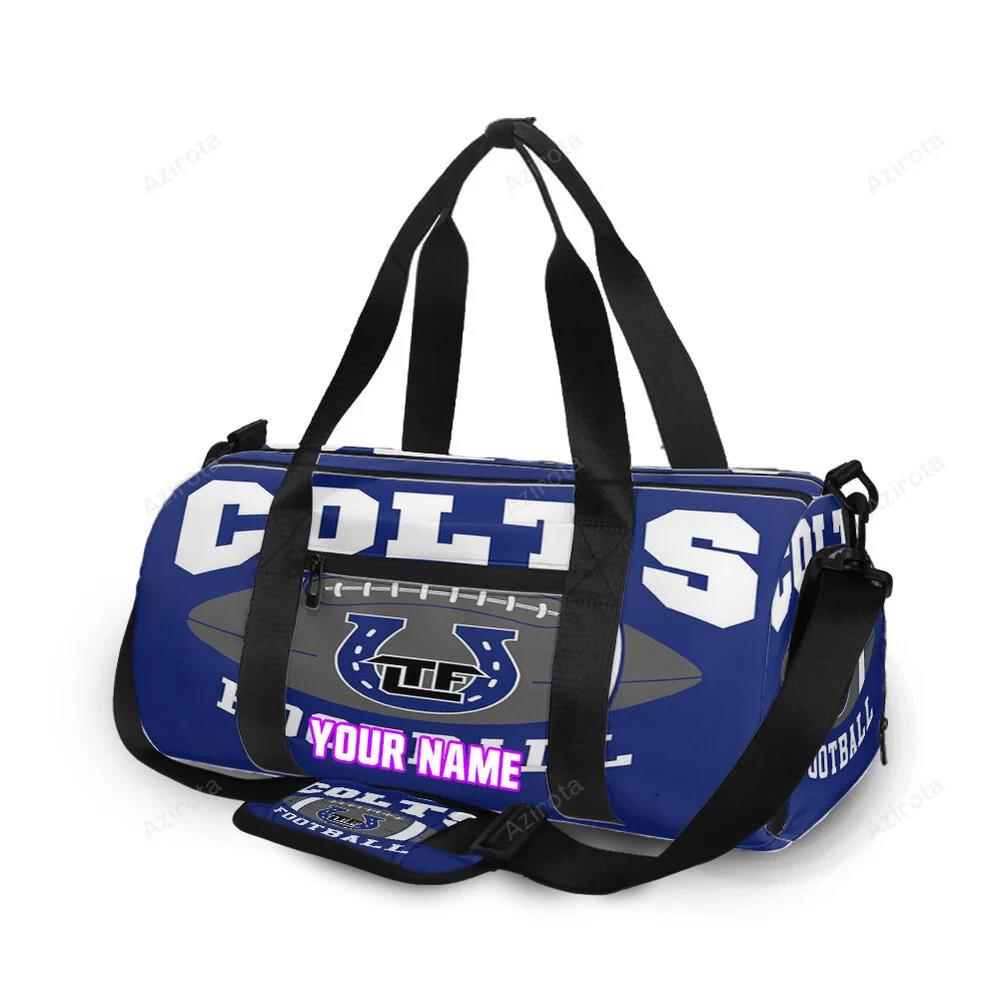 Indianapolis colts football navy personalized name travel bag gym bag 2139 Travel Bag