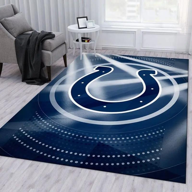 Indianapolis colts nfl 20 living room and bed room rug rug regtangle carpet Rectangle Rug