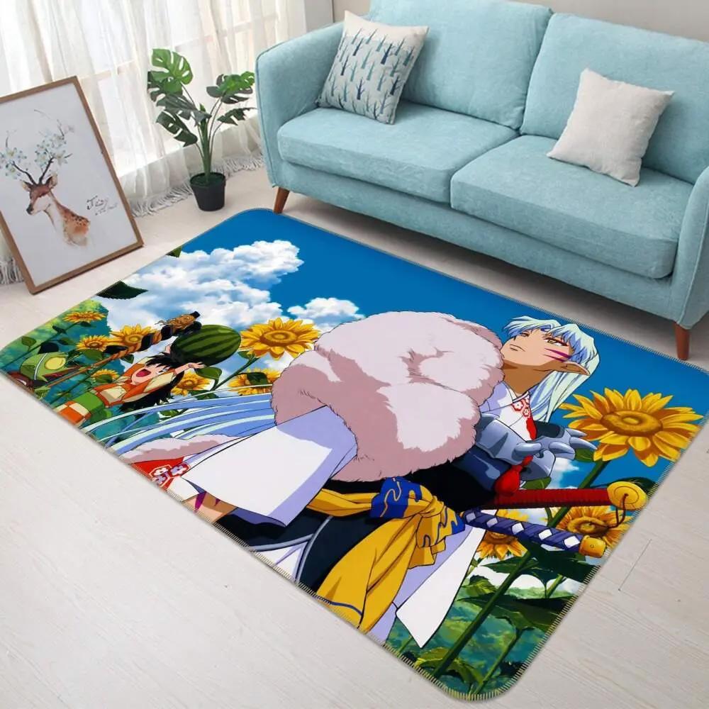 Inuyasha anime 8 area rug living room and bed room rug rug regtangle carpet floor decor home decor Rectangle Rug