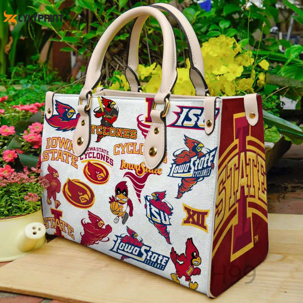 Iowa state cyclones 1 leather handbag gift for women 4540 Women Leather Hand Bag