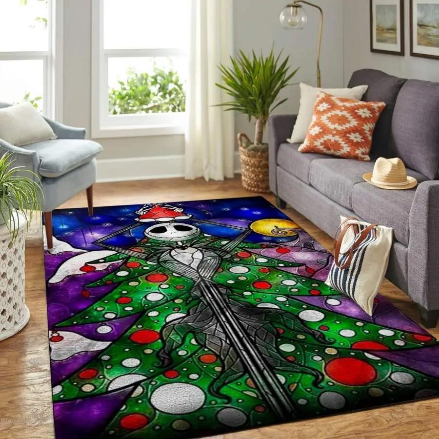 Jack skellington christmas tree area rug living room rug home decor movie ofd 1909093 Rectangle Rug