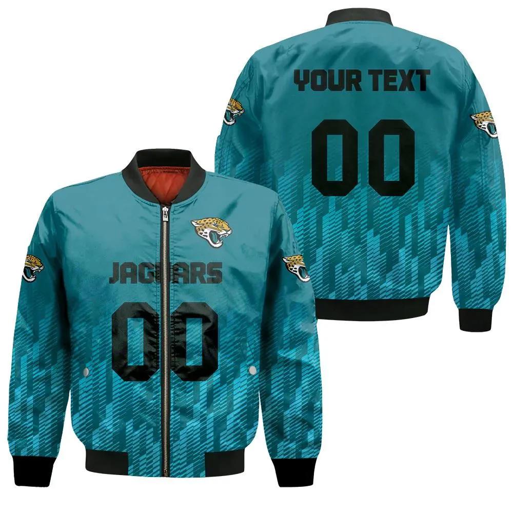 Jacksonville jaguars bomber jacket 3d printed team logo custom text and number Bomber Jacket