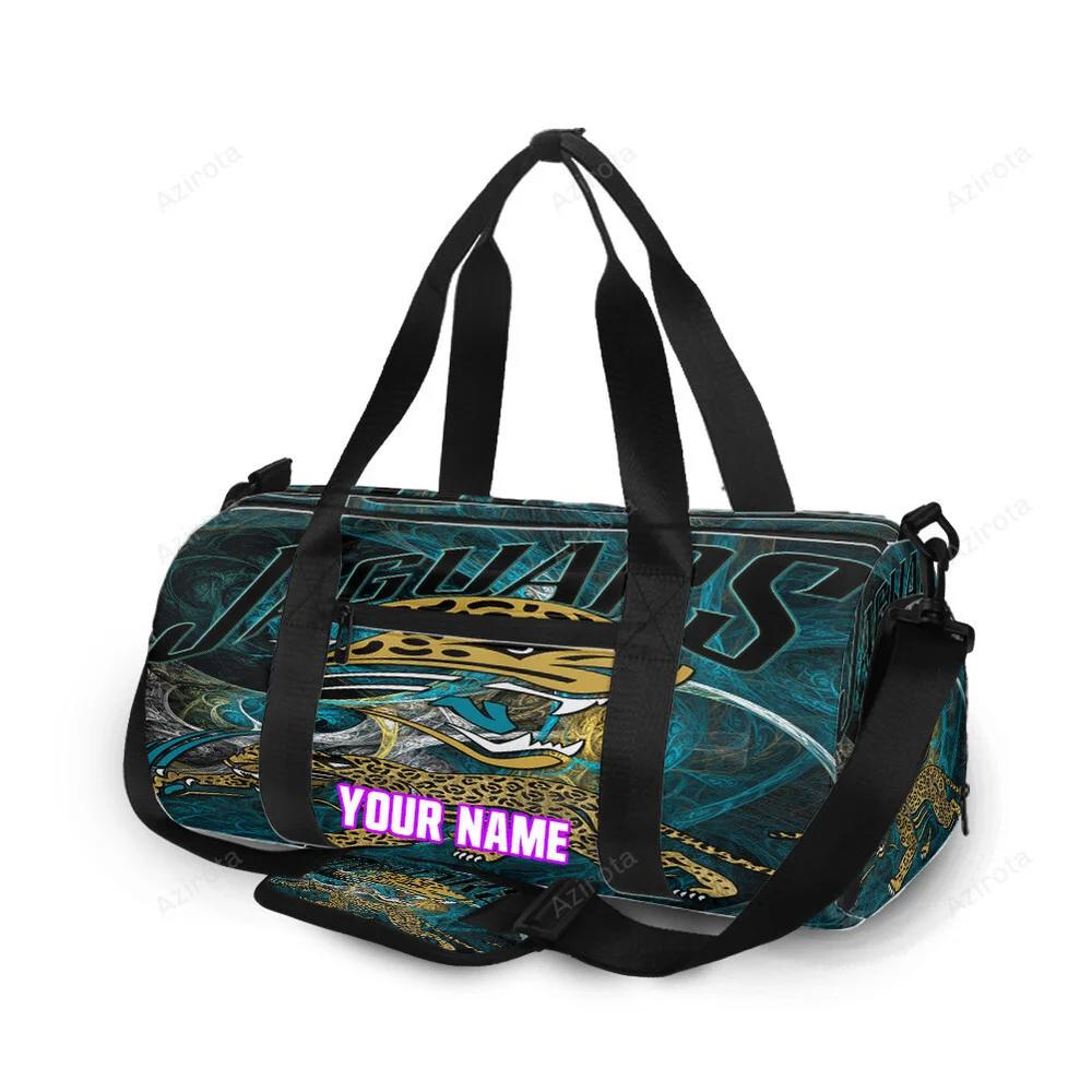 Jacksonville jaguars emblem v3 personalized name travel bag gym bag 163 Travel Bag