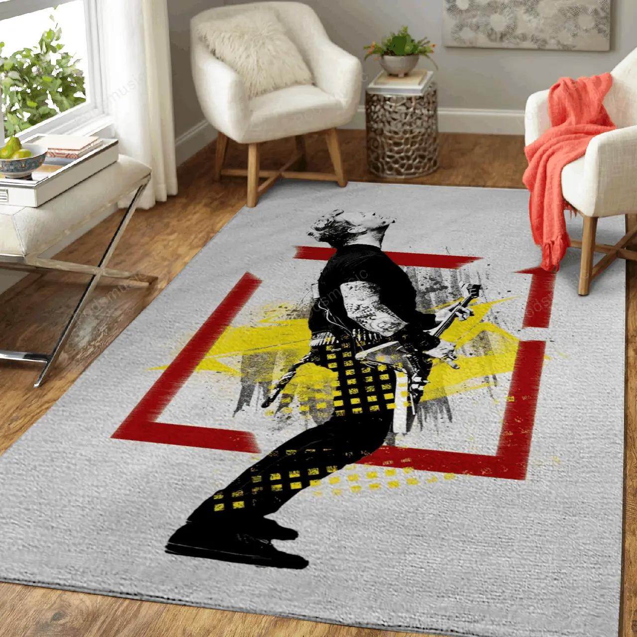 James hetfield guitar solo music art for fans area rug living room carpet rug regtangle carpet floor decor home decor Rectangle Rug