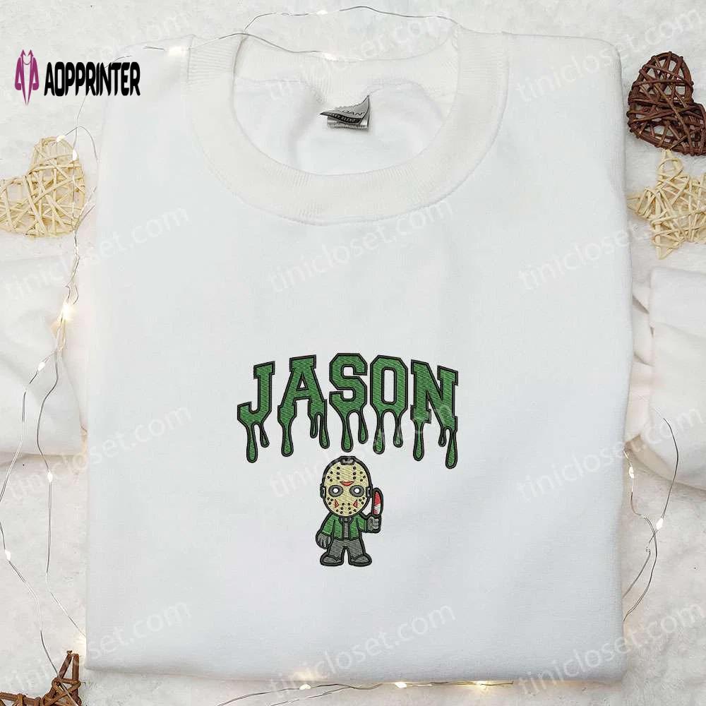 Jason embroidered hoodie: horror characters sweatshirt perfect halloween gift Embroidered Shirt