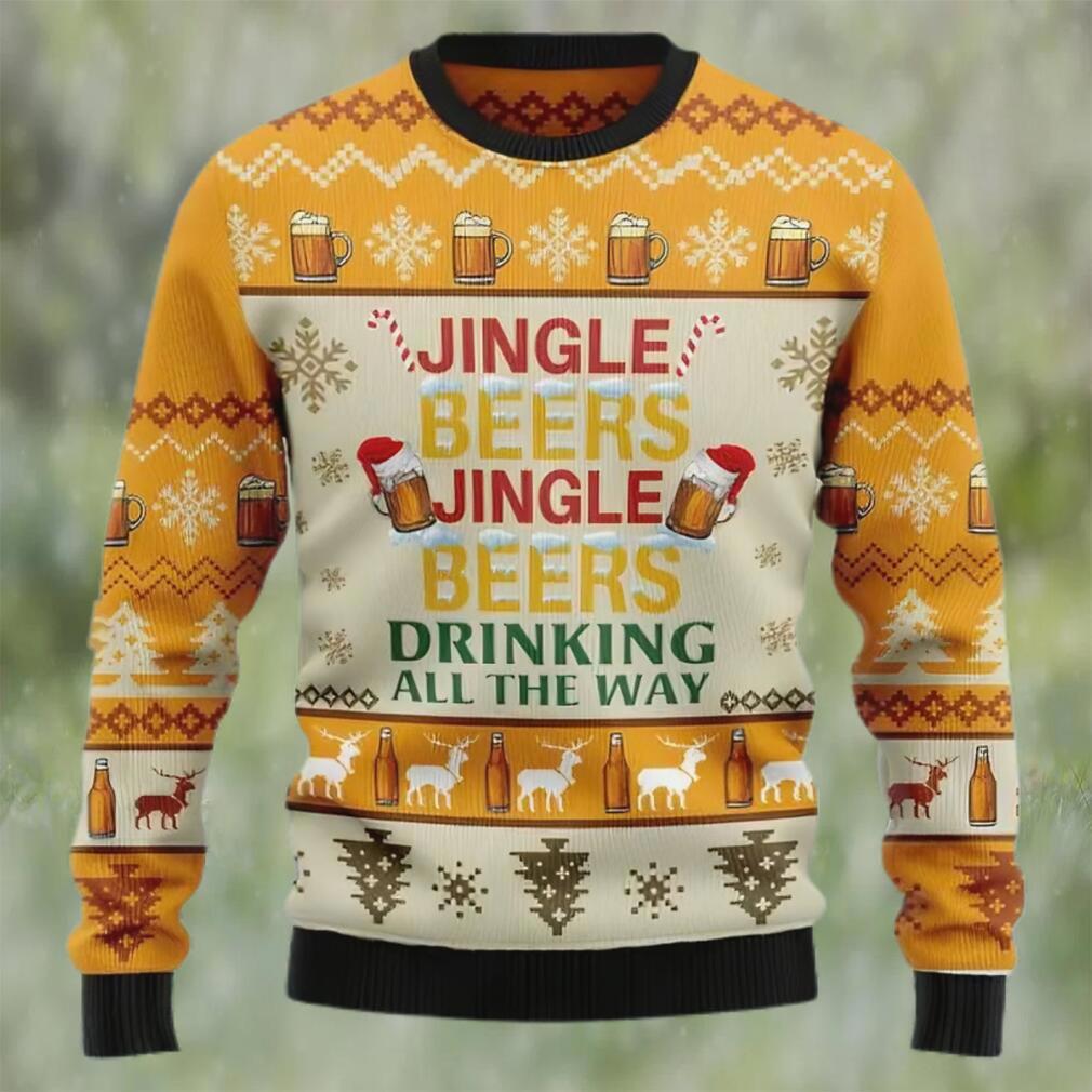 Jingle beers drinking all the way ugly christmas sweater, faux wool sweater, international beer day, gifts for beer lovers, best christmas gifts for 2022 ? prinvity Christmas Ugly Sweater