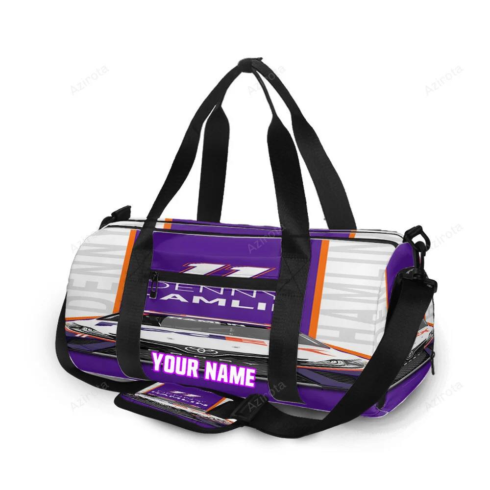 Joe gibbs racing denny hamlin1 personalized name travel bag gym bag 826 Travel Bag