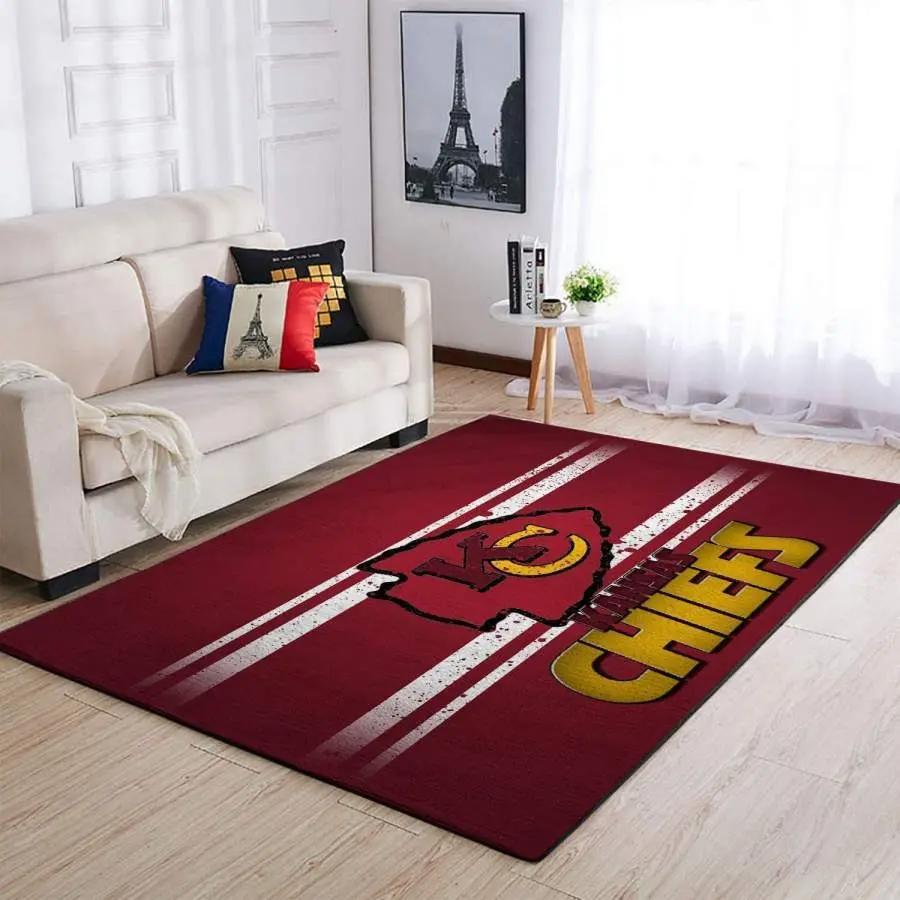 Kansas city chiefs area rug living room rug home decor nfl carpet rug 1912262 Rectangle Rug